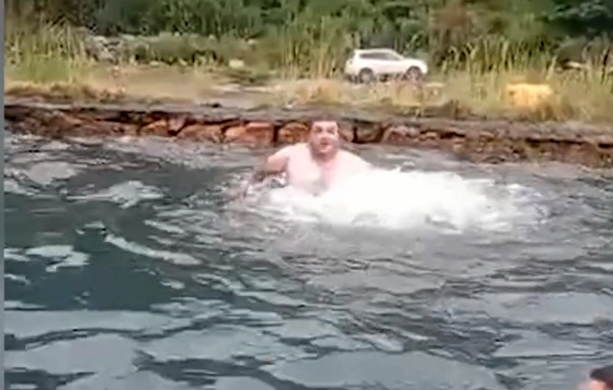 Hərbçimizin ölümünə səbəb olan kükürd qazlı suda çimərkən VİDEOsu