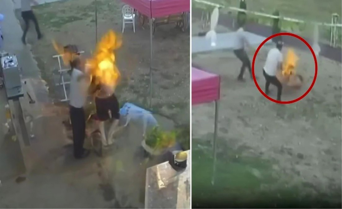 Kabab çəkən kişi canından oldu - Əvvəlcə yandı, sonra infarkt keçirdi - ANBAAN VİDEO