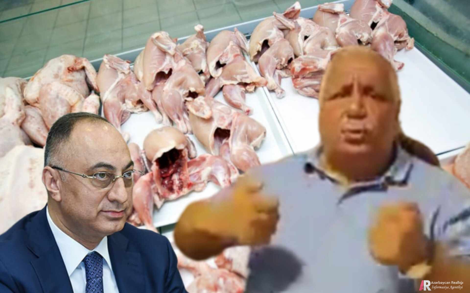 Neftçilər metrosunun yaxınlığında 8-ci km bazarında insanlara iylənmiş ət və toyuq məhsulları satırlar - ŞOK VİDEO