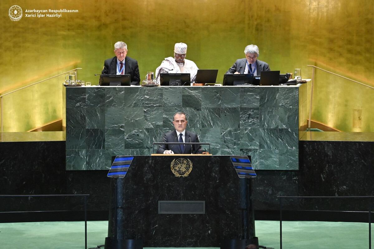 Ceyhun Bayramov BMT Baş Assambleyasında çıxış edib