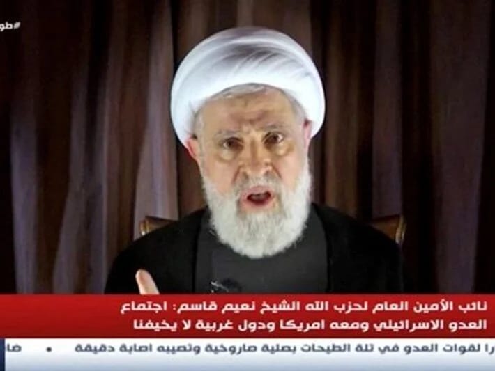 Hizbullah baş katibinin müavini Qasım: ABŞ Qəzzada törədilən bütün cinayətlərdə mühüm tərəfdaşdır