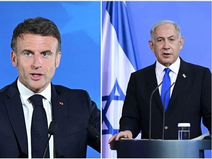 Makron: Netanyahu unutmamalıdır ki, onun ölkəsi BMT-nin qərarı ilə qurulub