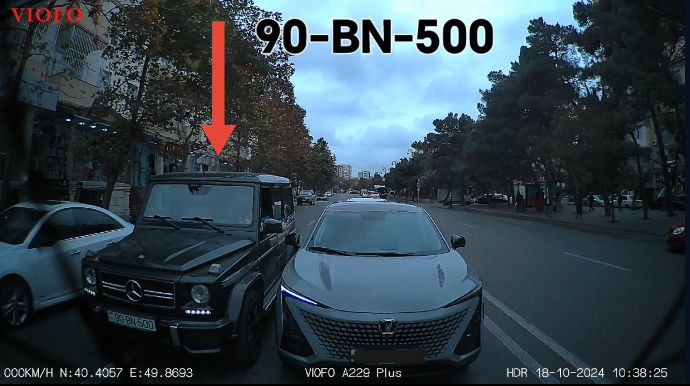 Bakıda xanım sürücünün izinə düşən 