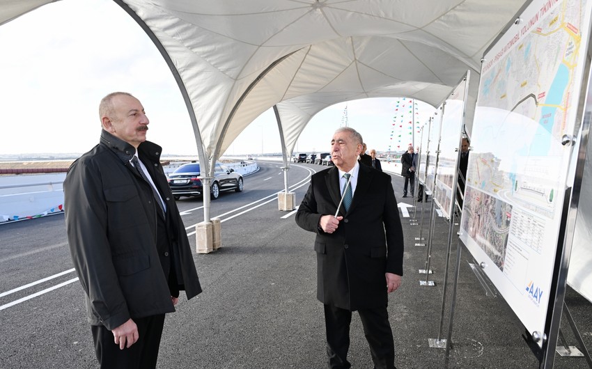 Prezident İlham Əliyev Böyükşor-Pirşağı yeni avtomobil yolunun açılışında iştirak edib - YENİLƏNİB