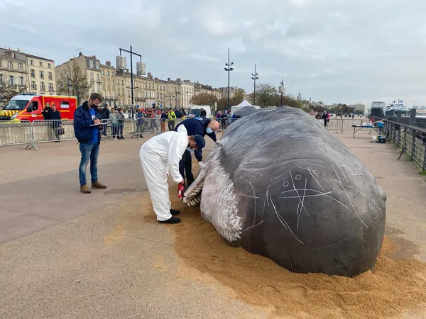 Bulvarda peyda olan nəhəng balığın nə olduğu bilindi - FOTOFAKT