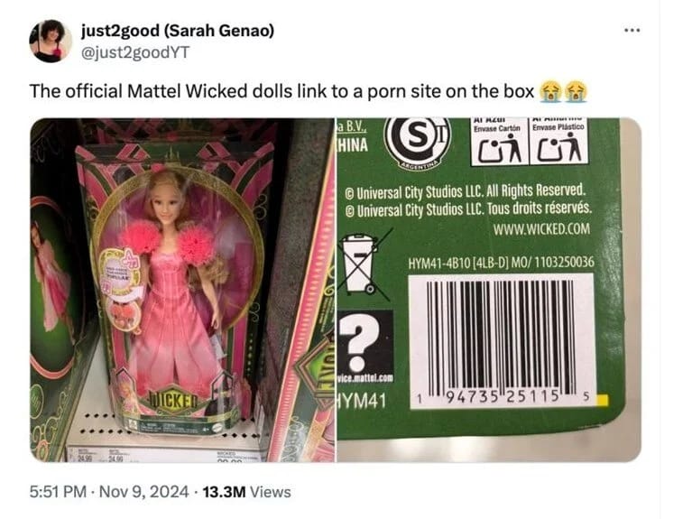 Oyuncaq şirkətindən qalmaqal: Uşaq qutularının arxasında böyüklər üçün saytın linki çap olundu! 