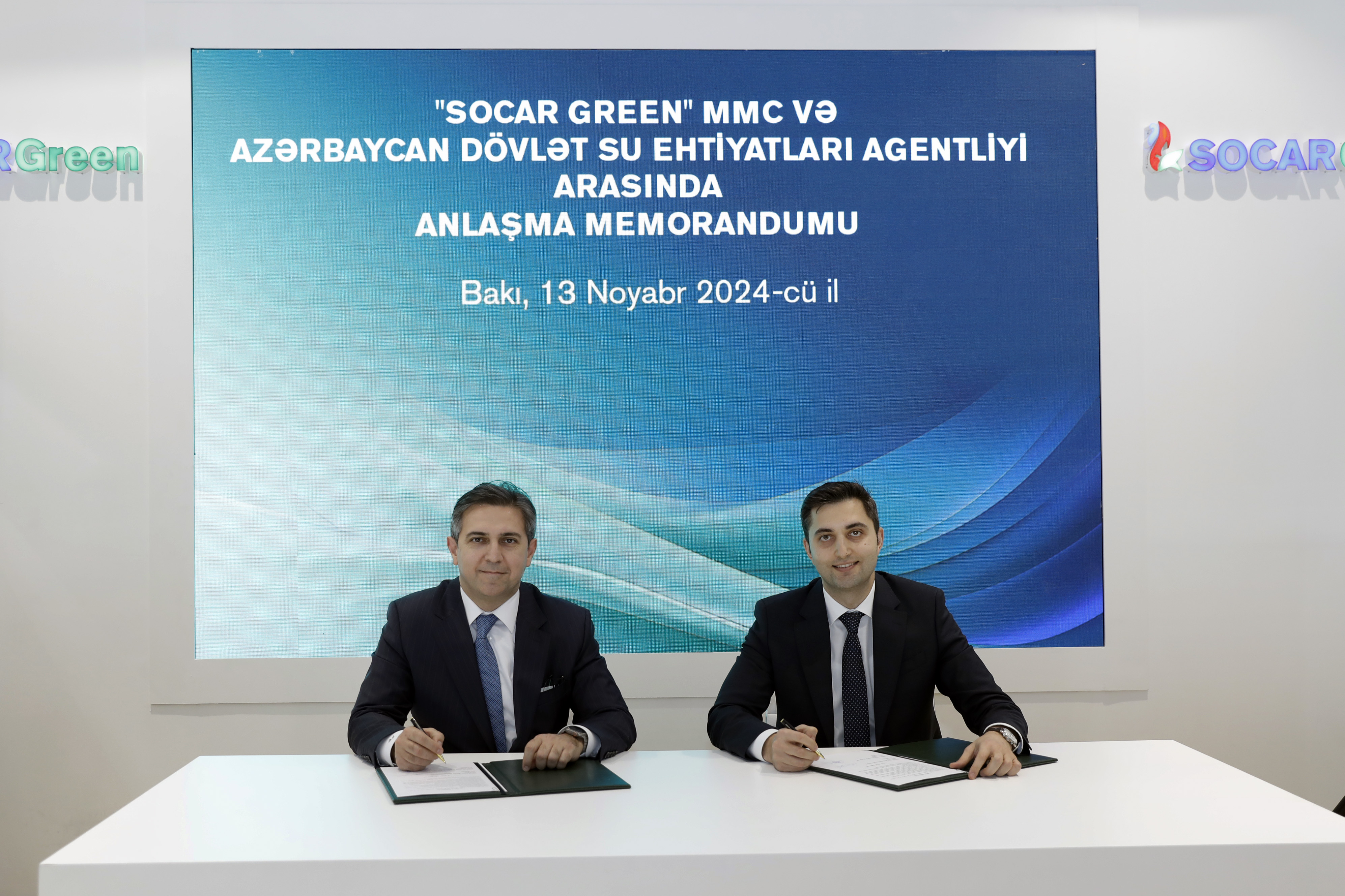 Azərbaycan Dövlət Su Ehtiyatları Agentliyi və SOCAR Green  Anlaşma memorandumu imzalanıb
