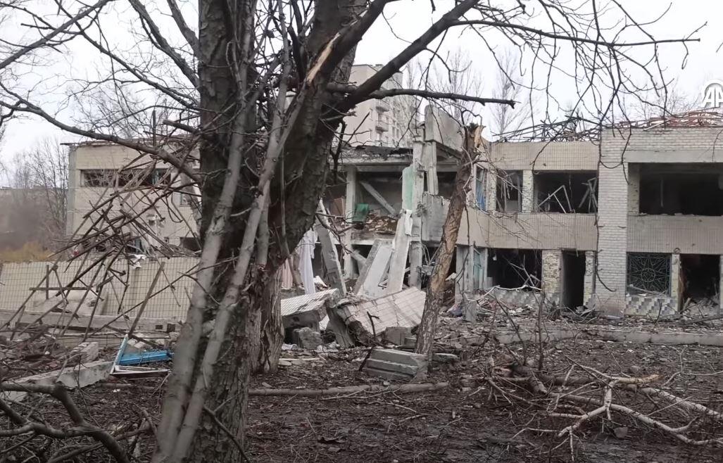 Rusiyanın raketlə vurduğu yerin son vəziyyəti - FOTO