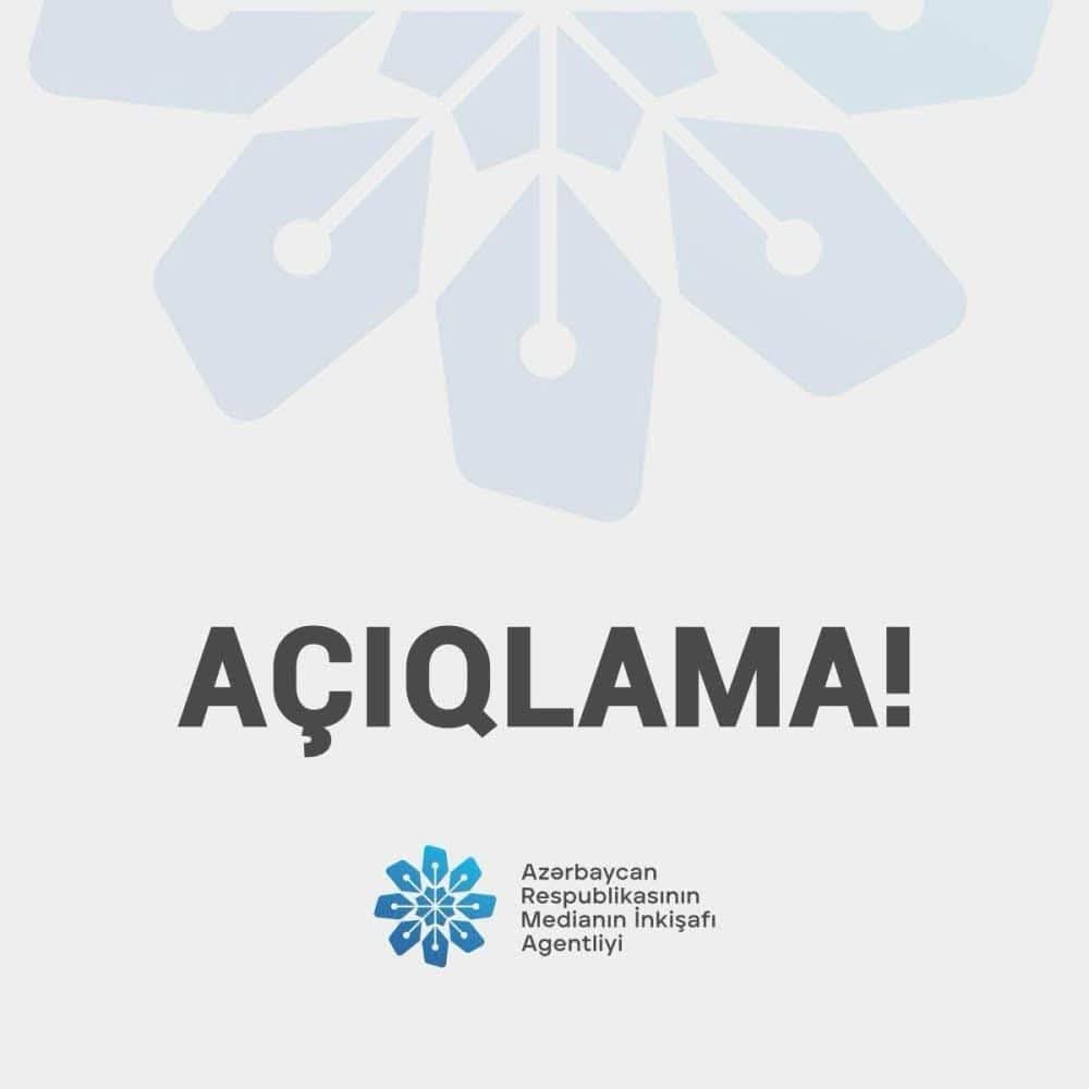 MEDİA vətəndaşlara çağırış etdi