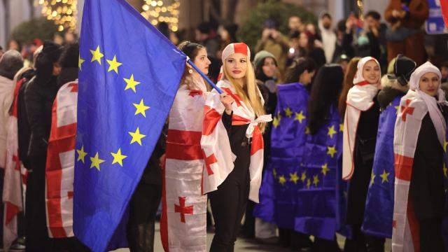 Gürcüstanda nümayişlər 28 gündür davam edir