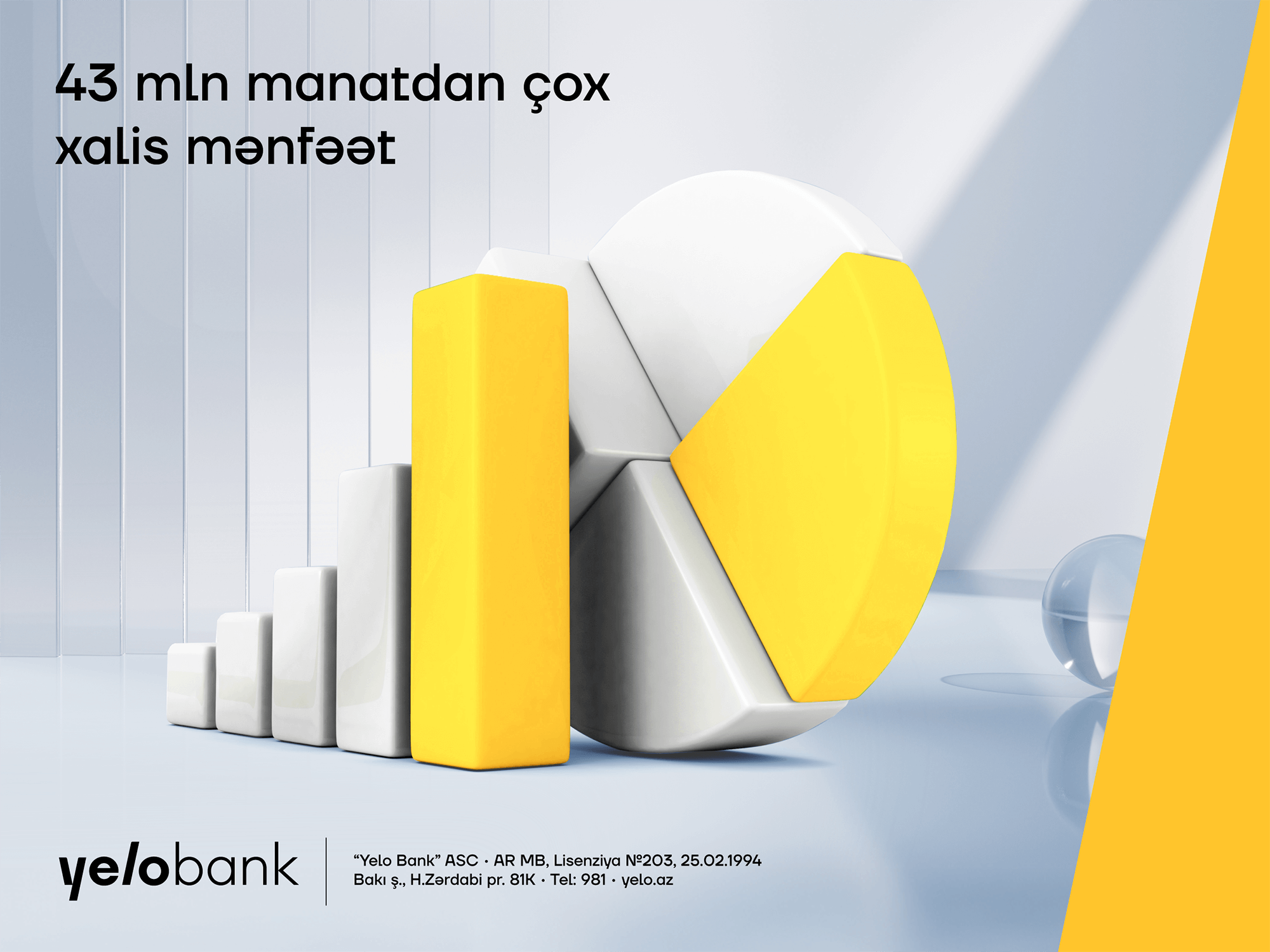 Yelo Bank ötən ili rekord maliyyə nəticələri ilə başa vurdu!