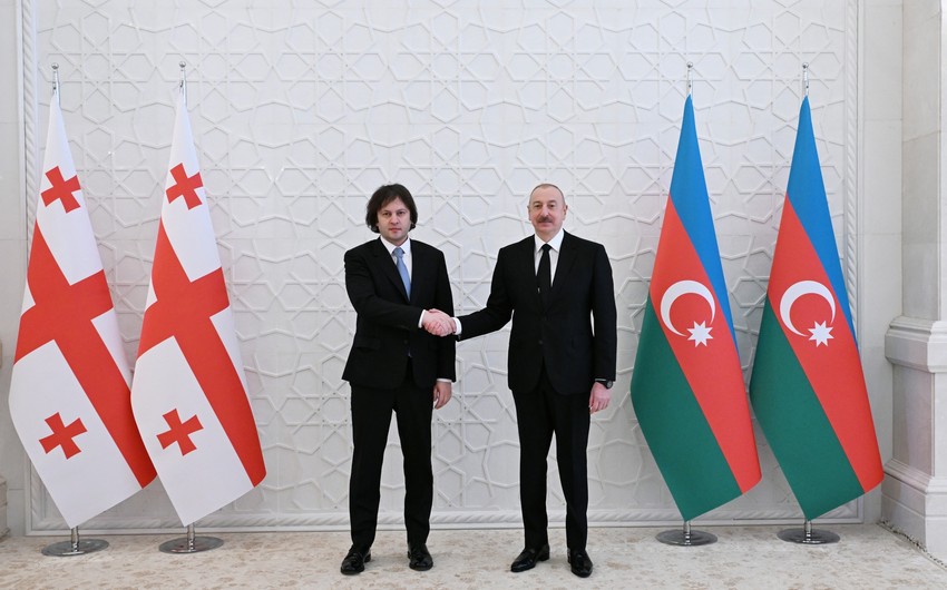 İlham Əliyev və İrakli Kobaхidze mətbuata birgə bəyanatlarla çıxış ediblər - YENİLƏNİB