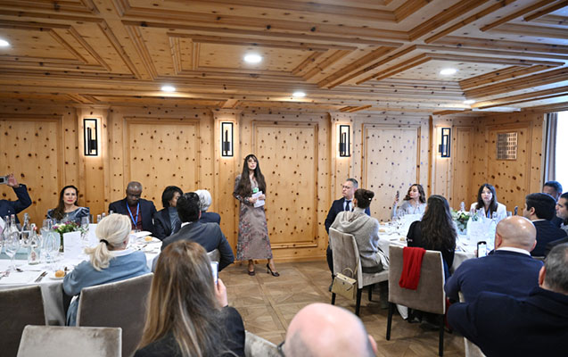 Leyla Əliyeva Davos Dünya İqtisadi Forumu çərçivəsində keçirilən tədbirdə - Fotolar