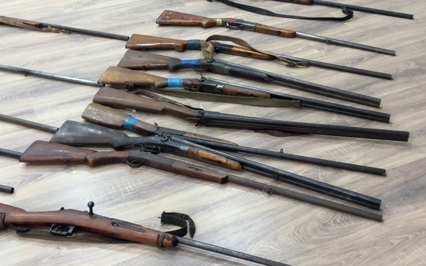 Gəncədə 31 tüfəng polisə təhvil verilib