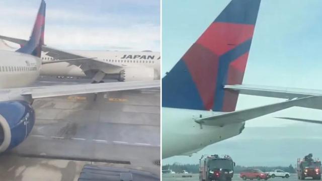 Yaponiya Hava Yollarına məxsus təyyarə ABŞ-da Delta Air Lines-ə məxsus təyyarənin quyruğuna çırpılıb