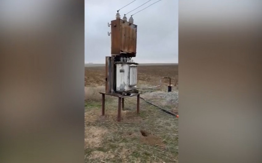 Ağdamda elektrik kabeli oğurlayan şəxs saxlanılıb