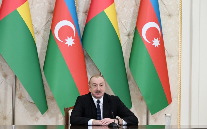 İlham Əliyev: Qvineya-Bisau ilə müdafiə və müdafiə sənayesi sahəsində əməkdaşlıq etmək üçün fürsət yaranır