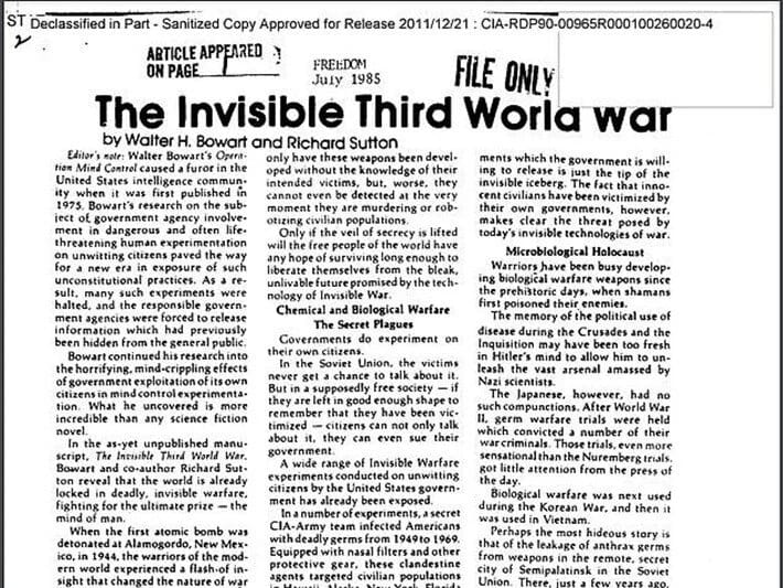 ABŞ ordusunun sirləri: Öz xalqına qarşı bioloji silahdan istifadə etdi