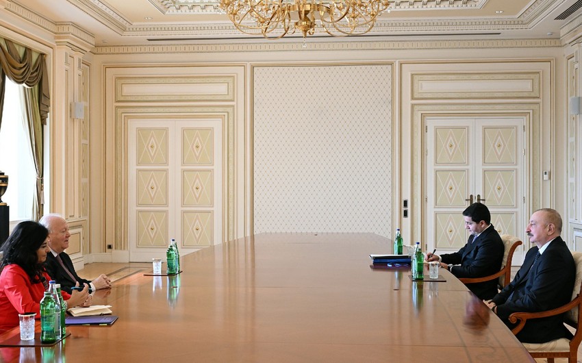 Prezident İlham Əliyev BMT Baş katibinin müavinini qəbul edib - YENİLƏNİB