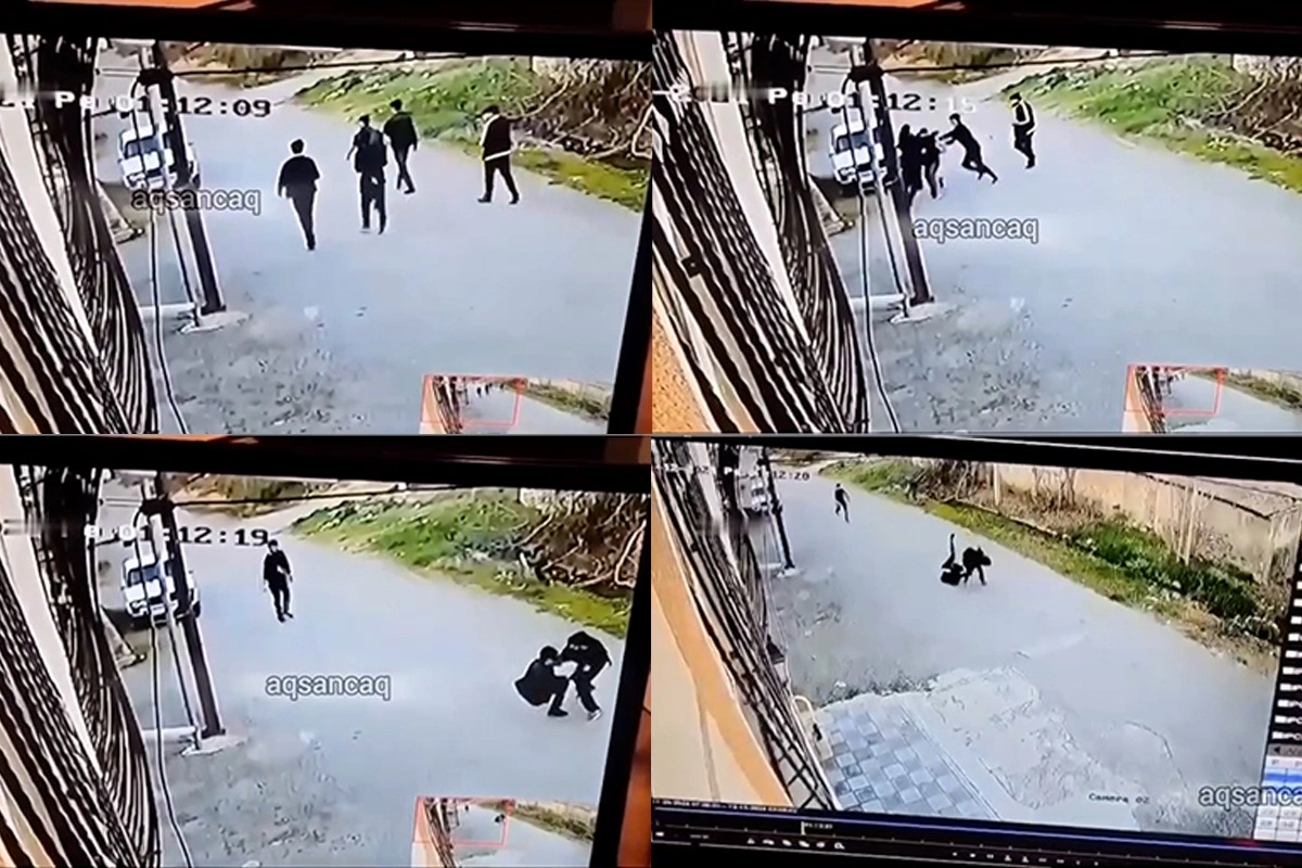 Yevlaxda 17 yaşlı oğlan qətlə yetirilməsinin ANBAAN GÖRÜNTÜLƏRİ