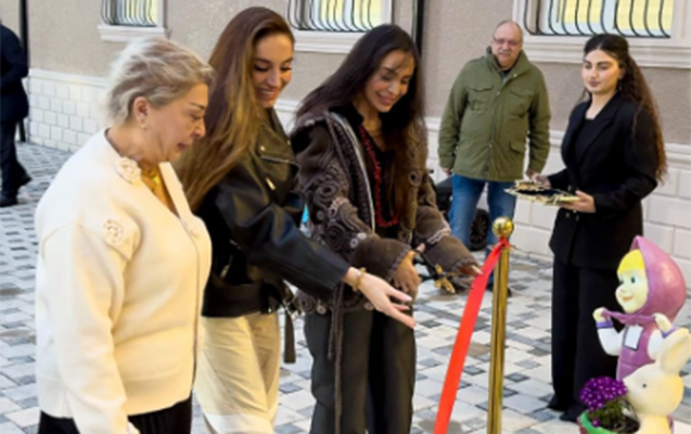 Leyla və Arzu Əliyevalar AUİB-in yeni inşa edilmiş binasının açılışını ediblər - Fotolar