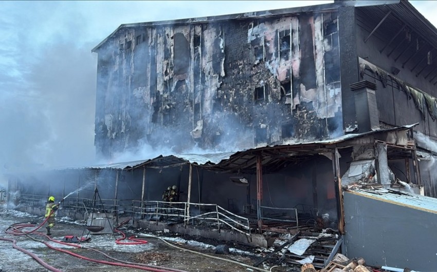 Türkiyənin xizək kurortunda yanğın olub, ölən var