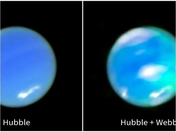 NASA görüntüləri paylaşdı: Neptunda şimal işıqları