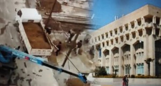 Nizami rayonunda zəbt olunan məktəb ərazisində qızğın iş gedir - VİDEO