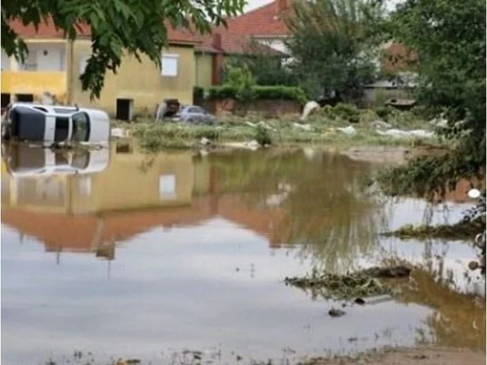 Skopyedə yağışdan sonra daşqın: Evləri su basdı