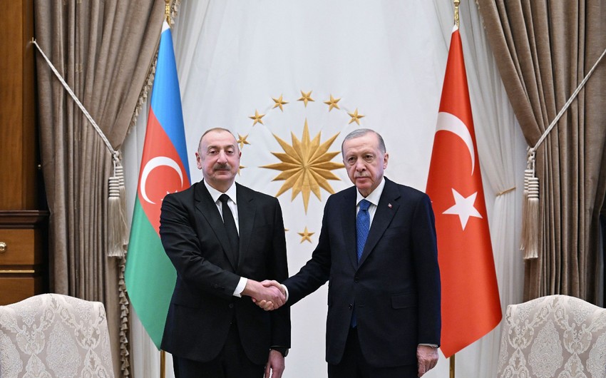 Azərbaycan Prezidenti İlham Əliyevin Türkiyə Prezidenti Rəcəb Tayyib Ərdoğan ilə görüşü keçirilir