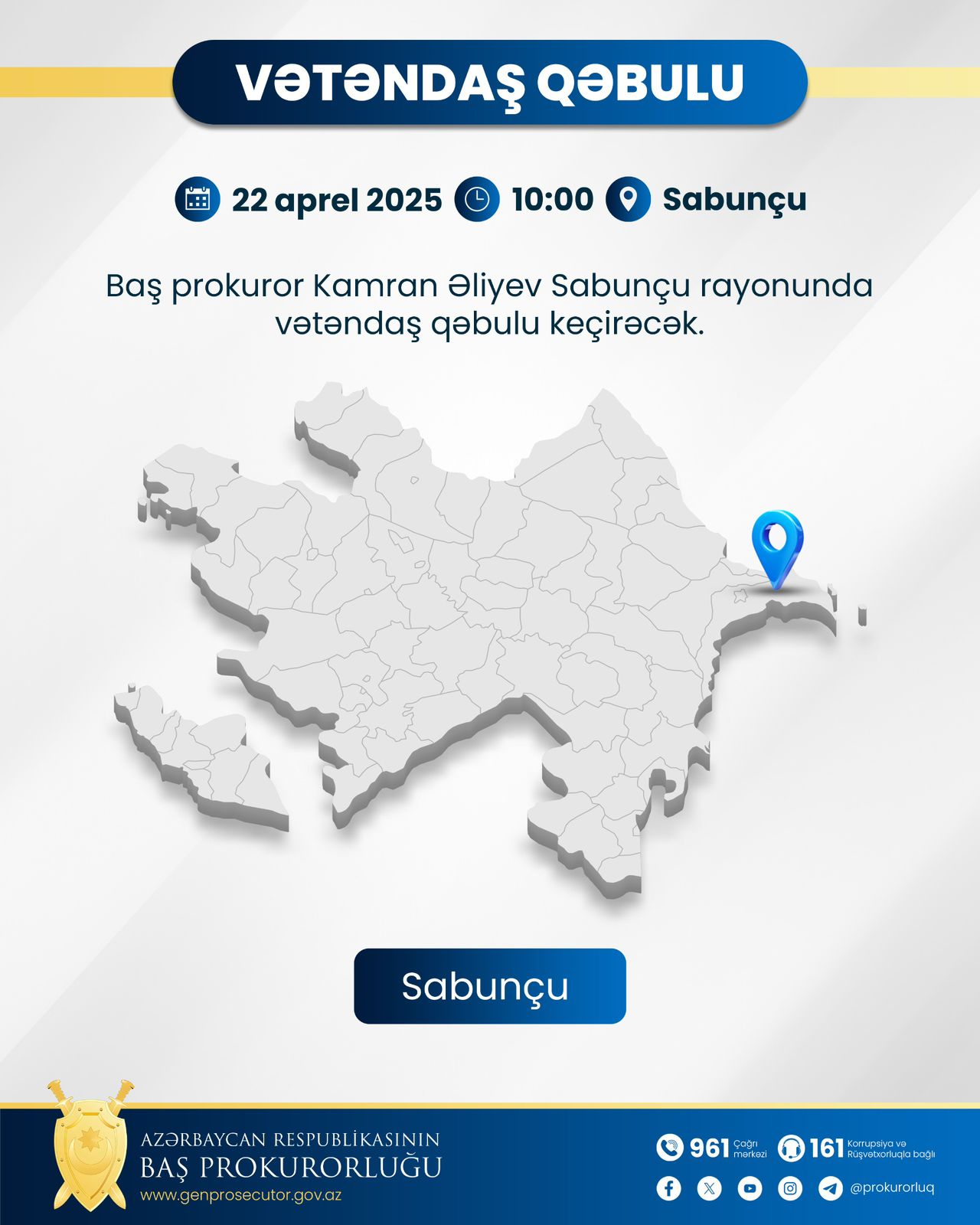 Baş Prokurorluğun Mətbuat xidmətinin məlumatı