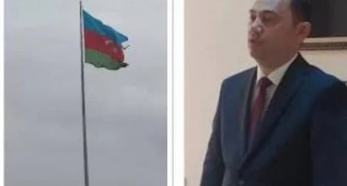 Kamal Ələkbərov qanunları necə tapdalayır? - Kəngərli rayonunda Azərbaycan bayrağına hörmətsizlik - VİDEO