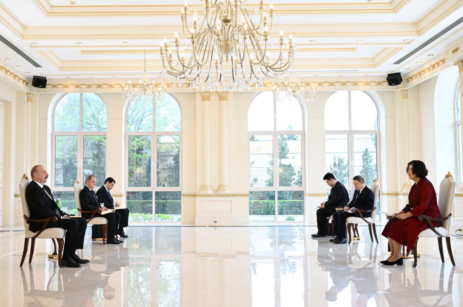 Prezident Çinin Azərbaycanda yeni təyin olunmuş səfirinin etimadnaməsini qəbul edib - FOTO