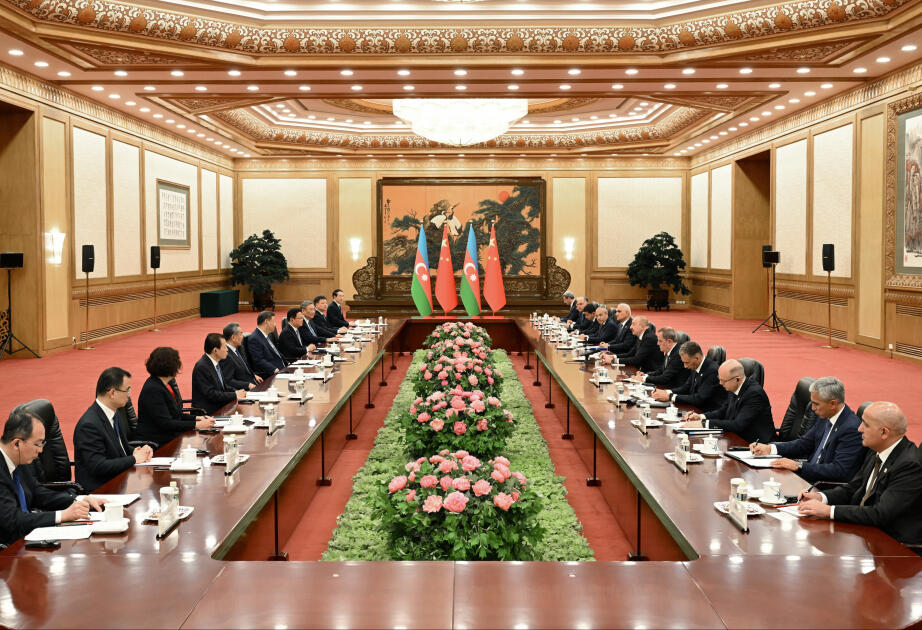 Prezident İlham Əliyevin Çinin Sədri Si Cinpin ilə geniş tərkibdə görüşü olub - YENİLƏNİB