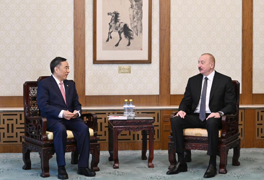 Prezident İlham Əliyev Pekində “China Energy Engineering Corporation Limited” şirkətinin sədri ilə görüşüb - FOTO