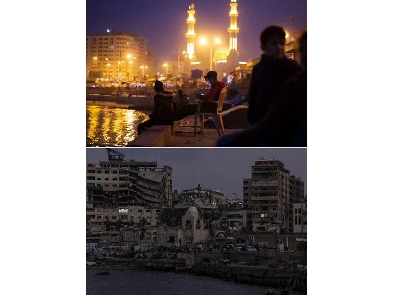 Qəzzada dağıntı: Şəhərin əvvəl və sonrakı görüntüləri