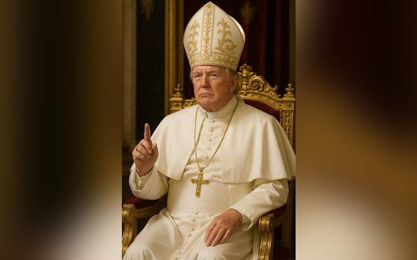 Tramp Roma Papası obrazında şəklini paylaşıb