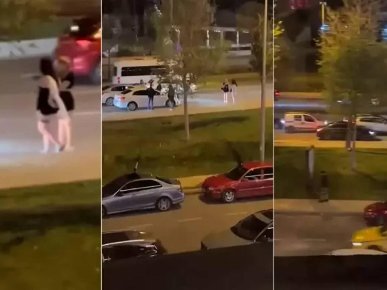 Şəhərin mərkəzində aşkar şəkildə əxlaqsızlıq - VİDEO