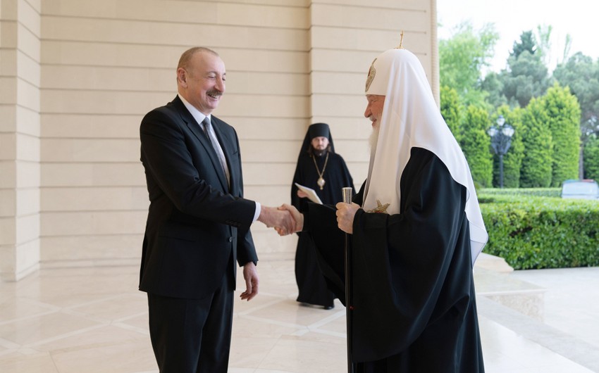 Prezident İlham Əliyev Moskvanın və Bütün Rusiyanın Patriarxı Kirill ilə görüşüb - YENİLƏNİB