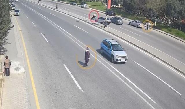 Bakıda ana və övladını maşın vurdu - DƏHŞƏTLİ GÖRÜNTÜLƏR