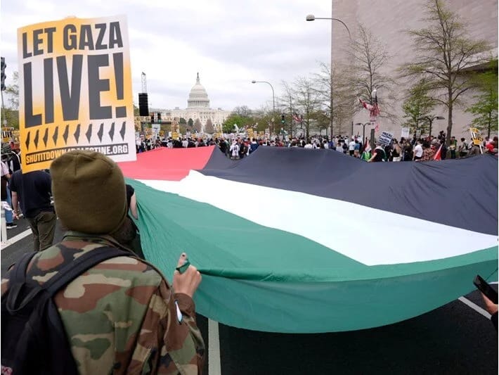 Vaşinqton Universitetində Fələstinə etiraza dəstək: Həbslər var