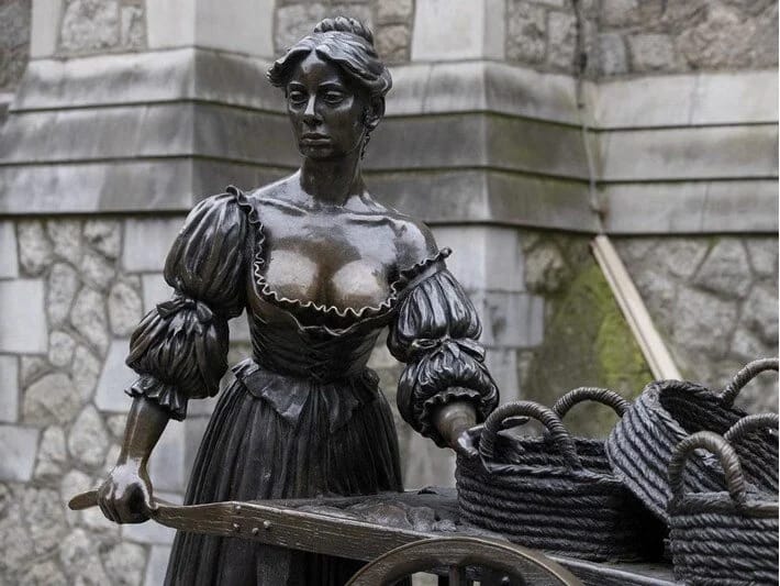 İrlandiya açıq-saçıq heykəli qorumağa çalışır: Turistlər onun sinəsinə toxunur