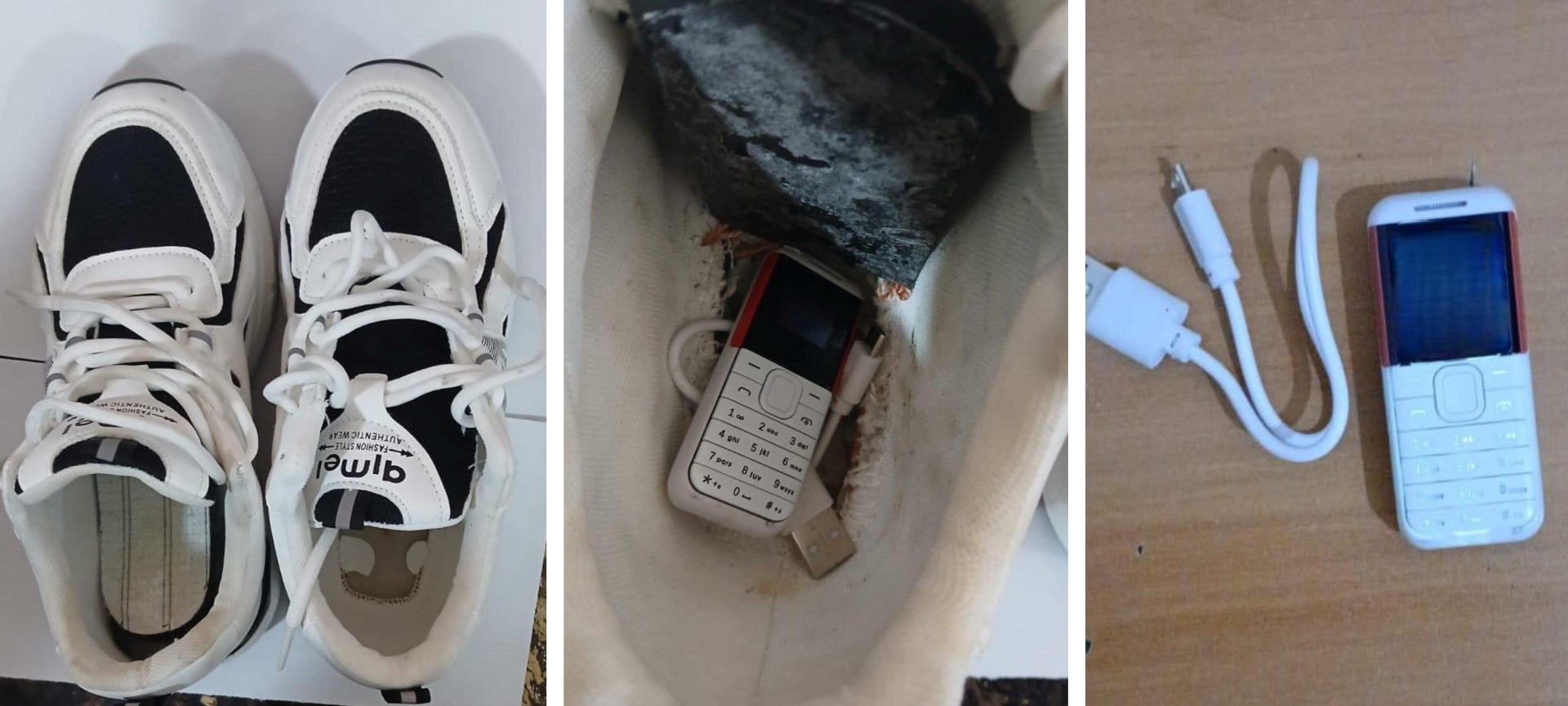 Qadın məhkum ərinə ayaqqabısının içində telefon keçirməyə cəhd edib