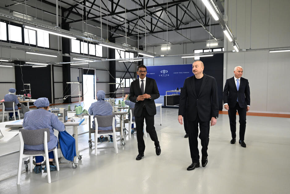 Prezident “LATIFA” Laçın tikiş fabrikinin açılışında iştirak edib - FOTO