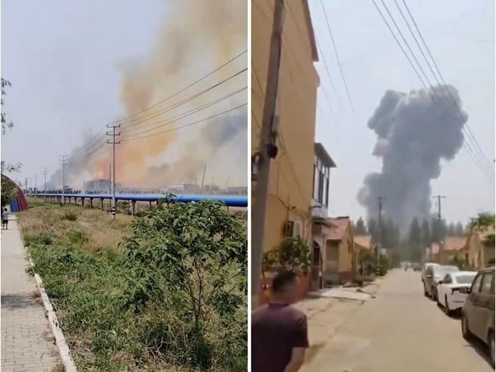 Çində kimyəvi zavodda partlayış: Ən azı 5 ölü, 19 yaralı var