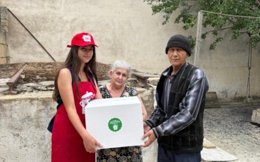 Leyla Əliyevanın təşəbbüsü ilə ailələrə qurban payları çatdırılır - FOTOLAR