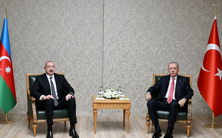 Kahramanmaraşda Azərbaycan Prezidenti İlham Əliyevin Türkiyə Prezidenti Rəcəb Tayyib Ərdoğanla görüşü olub