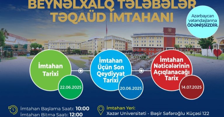 İAU Bakıda təqaüd imtahanı keçirəcək