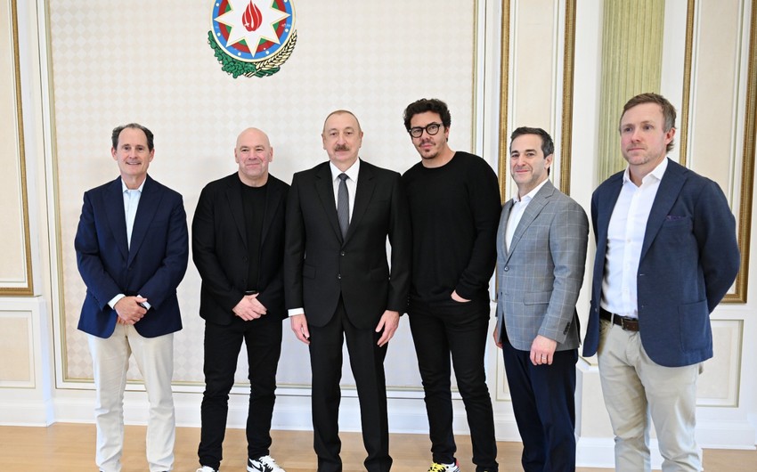 İlham Əliyev UFC-nin prezidentini qəbul edib