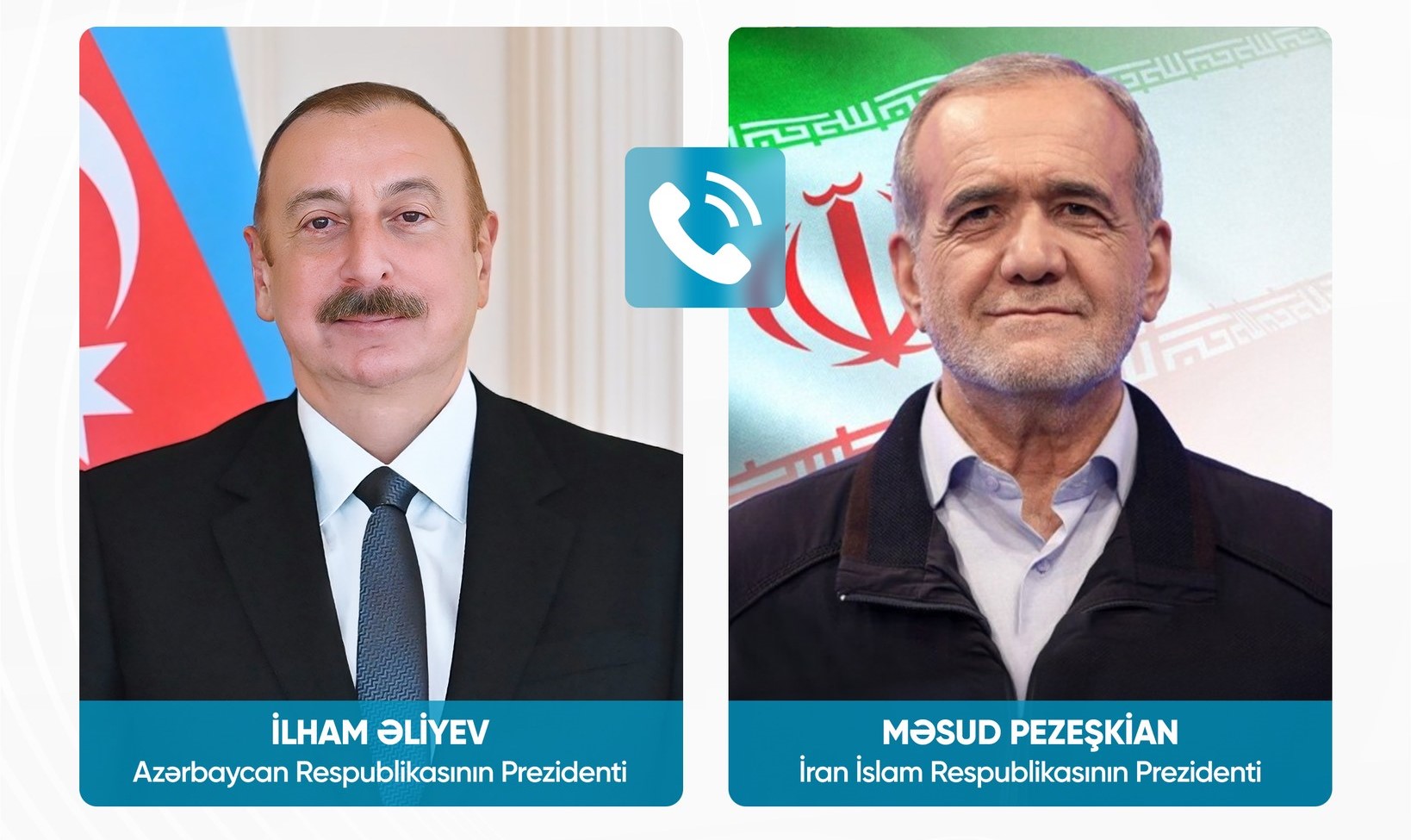 İlham Əliyevlə Məsud Pezeşkian arasında telefon söhbəti oldu